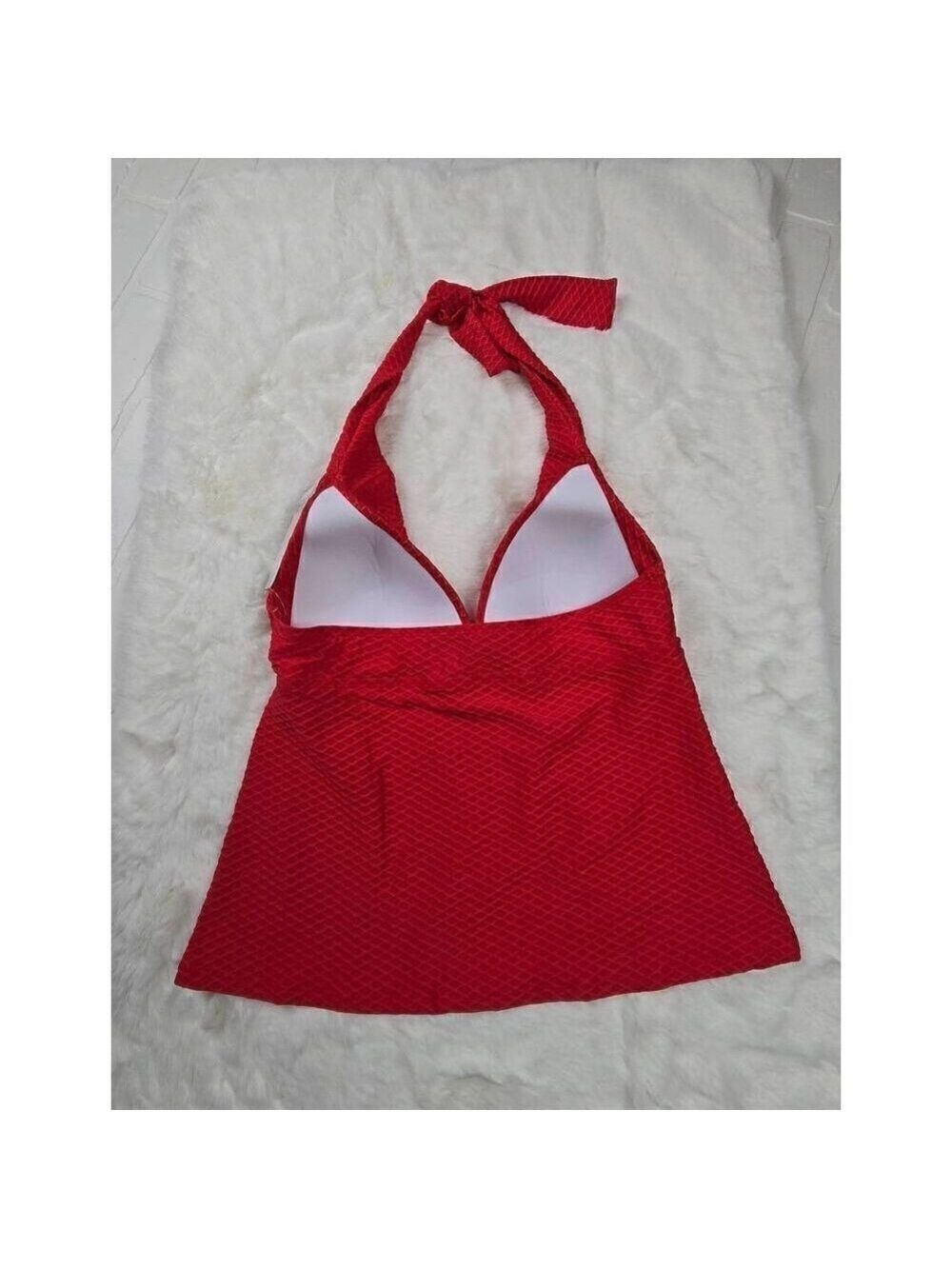 Athena Red Halter Tankini Size Small - Picture 2 of 5